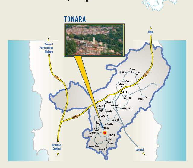 Cartina Cortes Apertas a Tonara 2013, Autunno in Barbagia a Tonara 4-5-6 Ottobre 2013