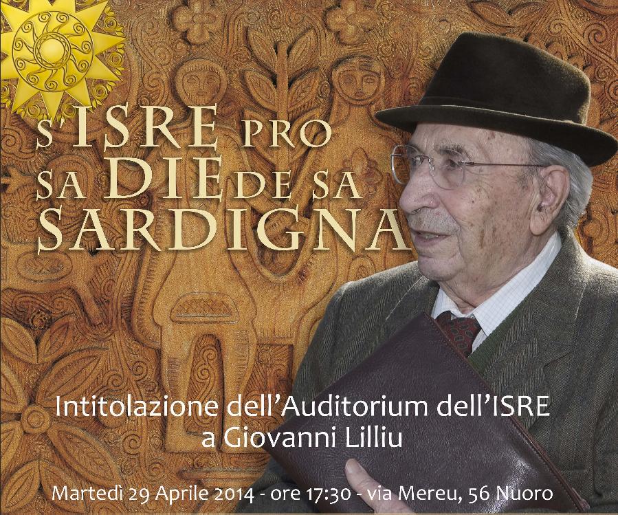 Intitolazione dell'Auditorium dell'ISRE a Giovanni Lilliu Martedì 29 Aprile 2014