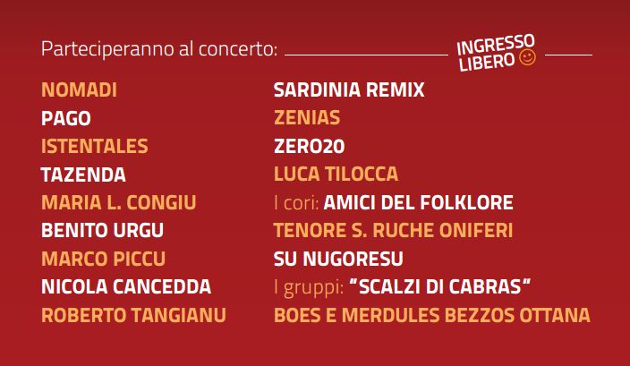 Voci di Maggio XV edizione Presenta Giuliano Marongiu I Giganti della Musica Cabras 30 e 31 maggio piazza stagno tutti i cantanti