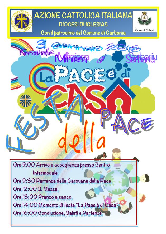 La Festa della Pace si svolgerà a Carbonia il 31 gennaio 2016