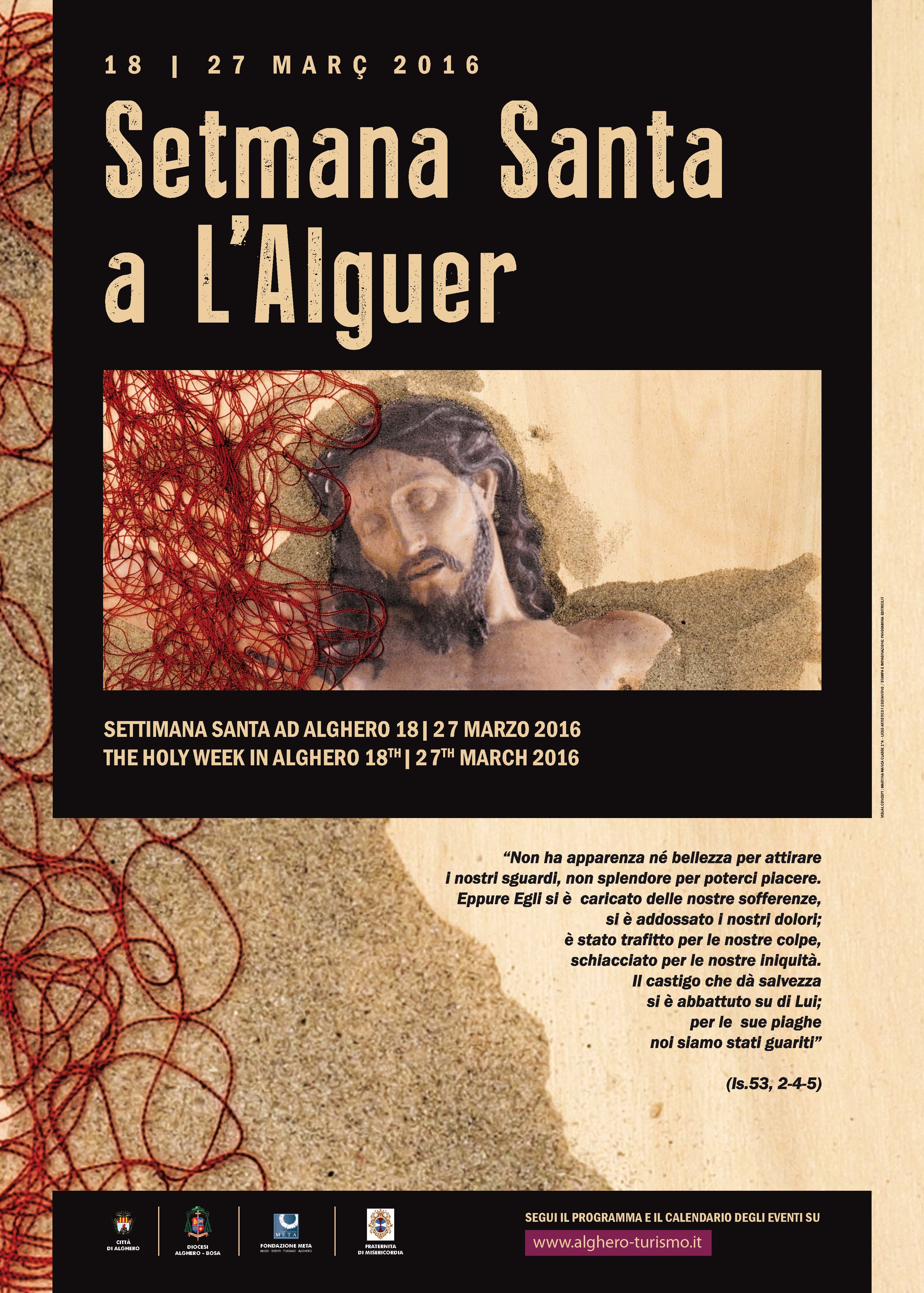 Dal 18 al 27 Marzo 2016 Setmana Santa a L'Alguer, Settimana Santa ad Alghero programma Evento