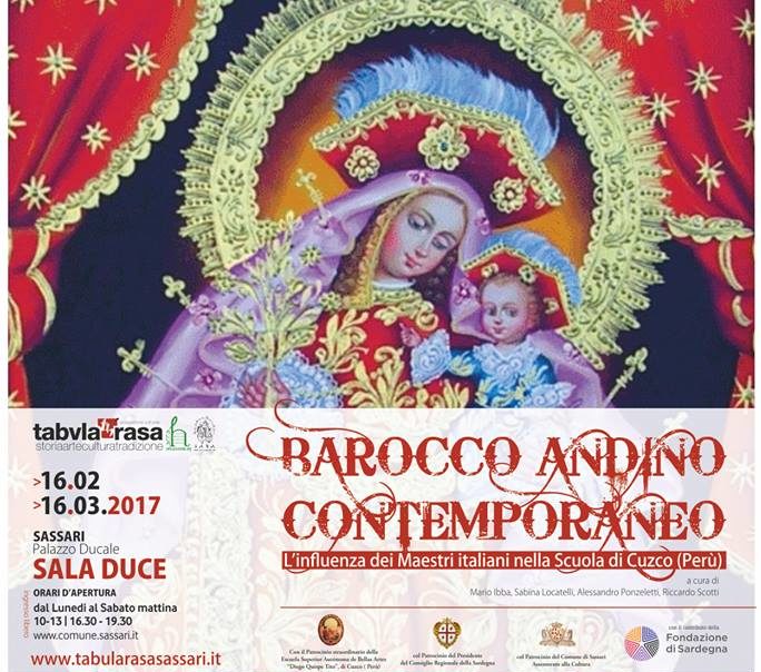 Negli spazi della sala Duce dal 16 febbraio al 16 marzo 2017 la mostra “Barocco andino contemporaneo: l’influenza dei maestri italiani nella Scuola di Cuzco”.